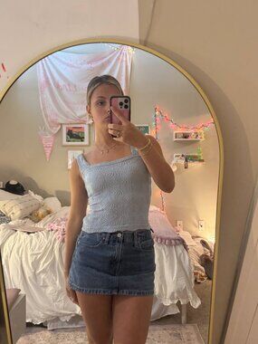 Free People Blue Floral Tank Top